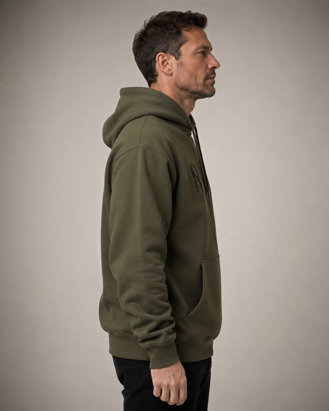 Heavyweight cross-grain hoodie