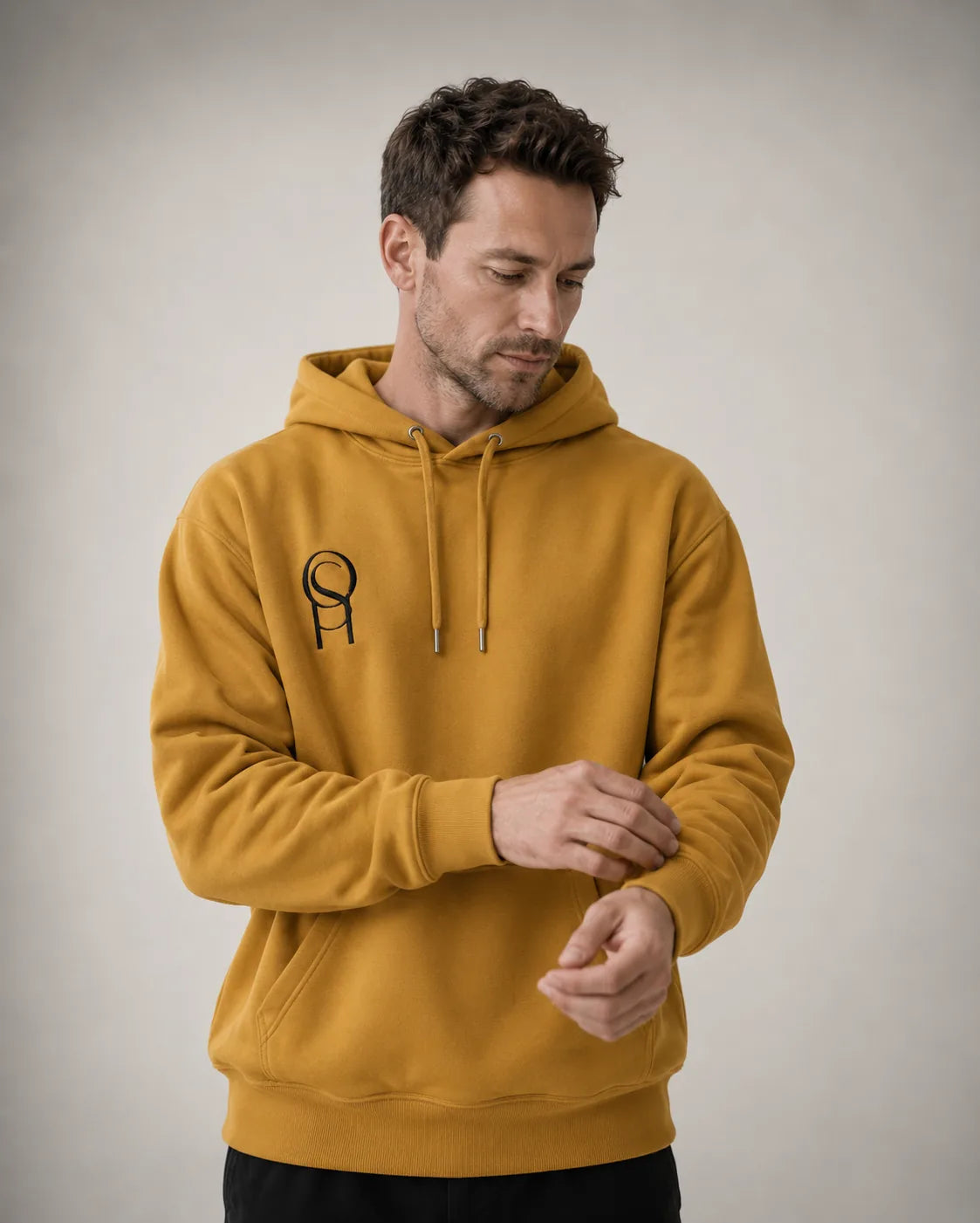 Heavyweight cross-grain hoodie