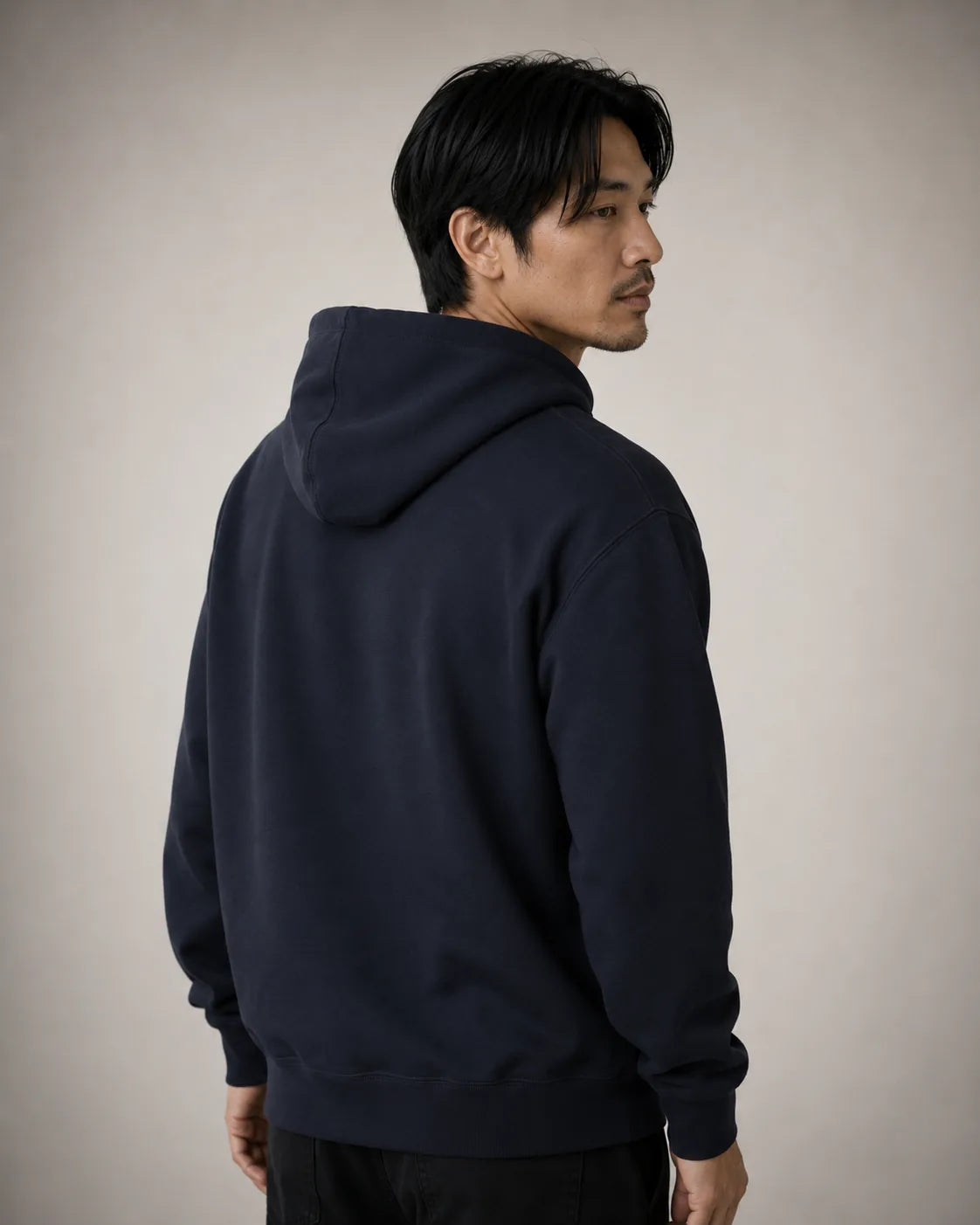 Heavyweight cross-grain hoodie