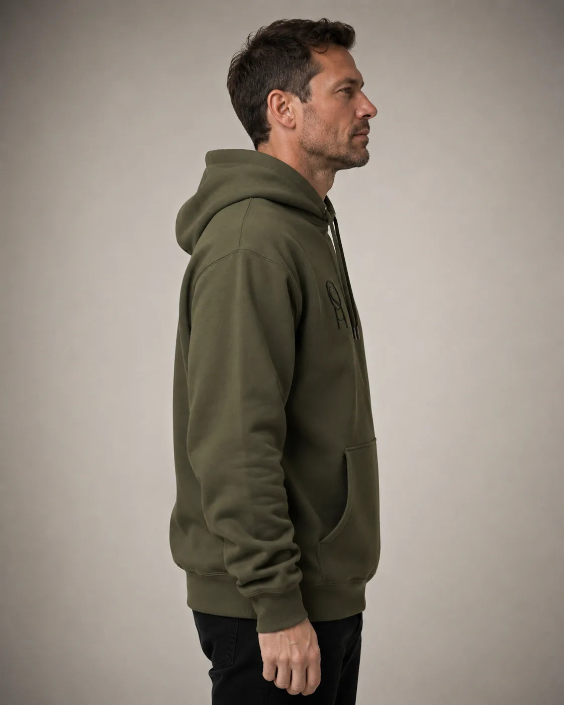 Heavyweight cross-grain hoodie