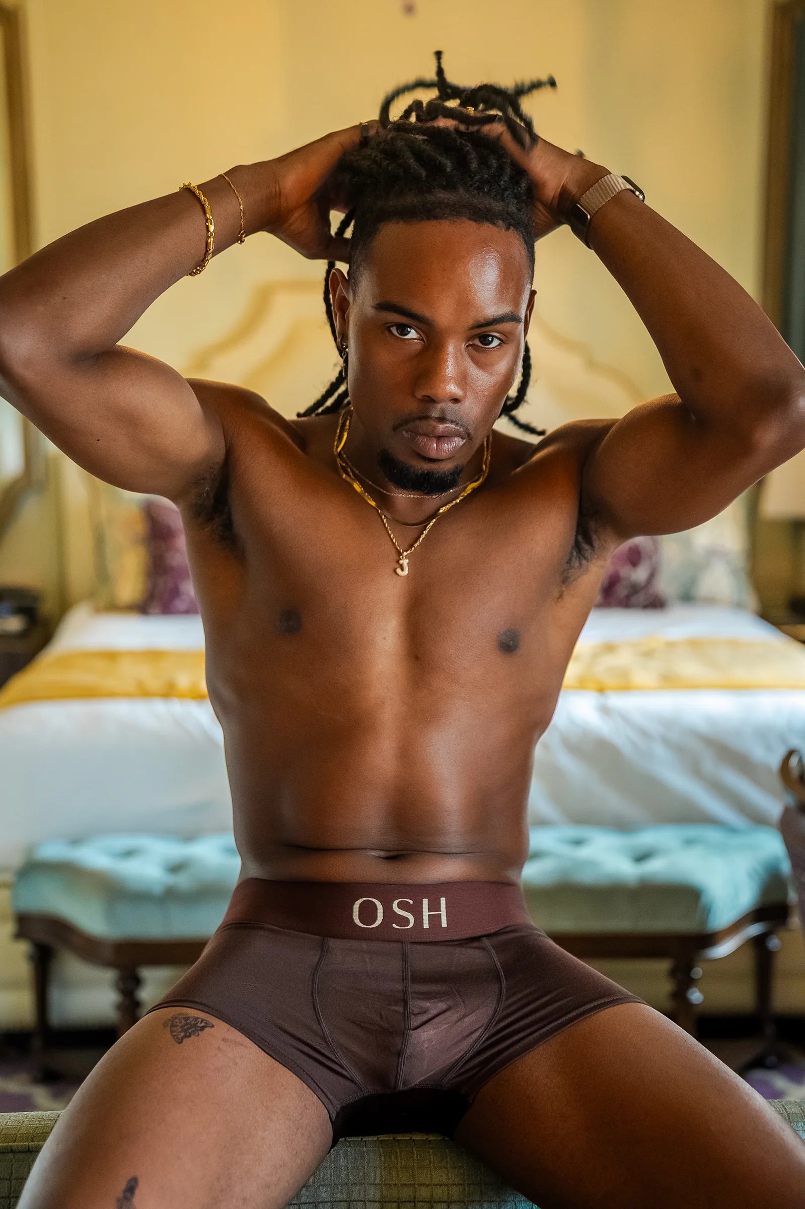 Boxer brief — chocolate — worn